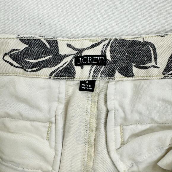 J Crew Womens Tropical Berry Block Print Patch Pocket Denim Short Size 0 Black - Picture 4 of 12